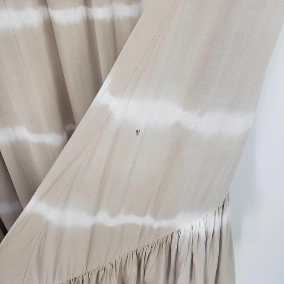 Soft Surroundings High Low Skirt M Winward Tie Dye Tiered Ruffle Maxi Tan White - Picture 11 of 11